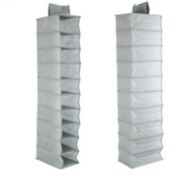 Ridgeyard 10 Shelf Hanging Closet Organizer Storage Shelf Bag