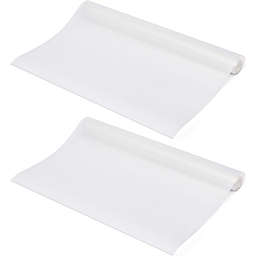 Okuna Outpost White Shelf Drawer Liners for Kitchen (17.7 x 59 in, 2 Pack)