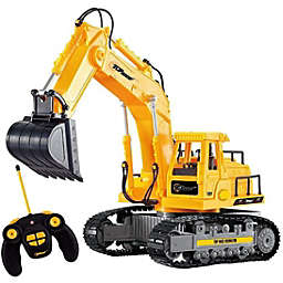 Top Race 7 Channel Full Functional Rc Excavator, Battery Powered Electric Rc Remote
