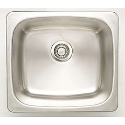 American Imaginations Drop In Chrome Laundry Sink in Stainless Steel Finish