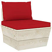 vidaXL Pallet Sofa Cushions 2 pcs Red Fabric