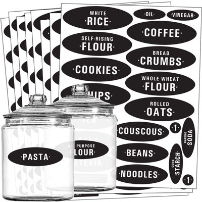 222 Rustic Farmhouse Spice Label Stickers US White Spice Jar Labels Preprinted 