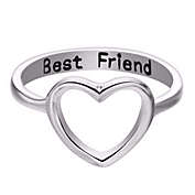 Maya&#39; Grace NEW Hollow Best Friend Heart Ring Promise Friendship Rings for Women Girl Available in Rose Gold and Sterling Silver