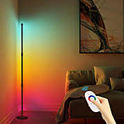 Toplighting RGB Corner Floor Lamp,LED Color Changing Floor Lamp with Remote, Dimmable LED