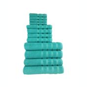 Classic Turkish Towels Genuine Cotton Soft Absorbent Antalya 12 Piece Set With 4 Bath Towels, 4 Hand Towels, 4 Washcloths