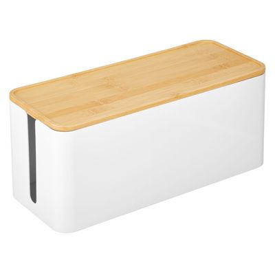 mDesign Cable Management Box - Organizer for Cords