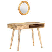 vidaXL Dressing Table 39.4"x19.7"x29.9" Solid Mango Wood