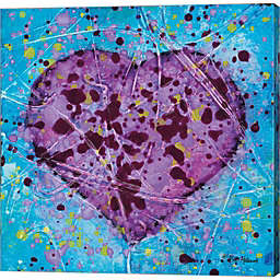 Great Art Now Emotions Scenes Purple Heart by Britt Hallowell 12-Inch x 12-Inch Canvas Wall Art