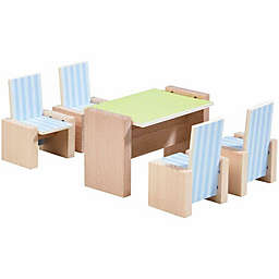 HABA Little Friends Dining Room - Wooden Dollhouse Furniture for 4