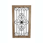 Contemporary Home Living 41.5" Brown and Black Rectangular Window Wall Decor with Frame