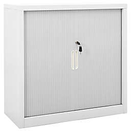 vidaXL Sliding Door Cabinet Gray 35.4
