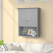 Slickblue Wall Mount Bathroom Storage Cabinet -Gray