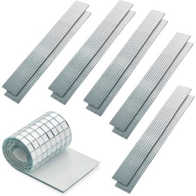 Okuna Outpost Silver Glass Mirror Tiles for Crafts, 5x5 mm Self-Adhesive Stickers (5280 Pieces)