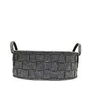 Jessar - Braided Felt Storage Basket, 37 x 29 x 13.5cm, Dark Gray