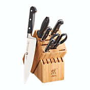 ZWILLING Professional S Knife Set with Block, Chef&#39;s Knife, Serrated Utility Knife, 7 Piece, Black