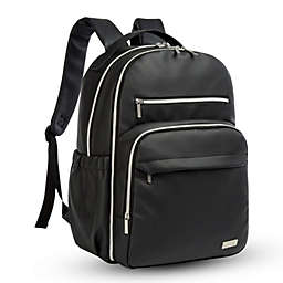 KeaBabies Diaper Backpack Bag, Vegan Leather Waterproof Diaper Backpacks, Baby Travel Bags  (Ebony Black)