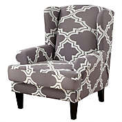 Stock Preferred Wing Chair Slipcovers in 2-Pieces Gray 02