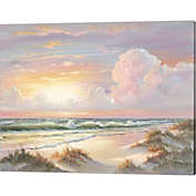 Metaverse Art Golden Sunset on Crystal Cove by Georgia Janisse 20-Inch x 16-Inch Canvas Wall Art