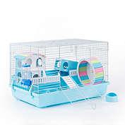 Robotime MewooFun Large Hamster Cage Gerbil Haven Habitat Small Animal Cage (Blue)
