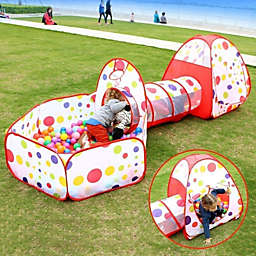 Yeah Depot 3-piece Play Tent Set and Kids Tent with Tunnel