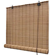Stock Preferred 47.2"x86.6" Brown Bamboo Roller Blinds