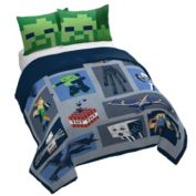 Saturday Park Minecraft Emblematic 100% Organic Cotton Duvet Cover & Sham Set