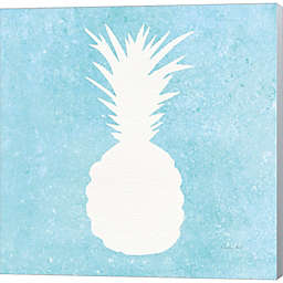 Metaverse Art Tropical Fun Pineapple Silhouette I by Courtney Prahl 24-Inch x 24-Inch Canvas Wall Art