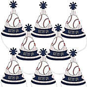 Big Dot of Happiness Batter Up - Baseball - Mini Cone Baby Shower or Birthday Party Hats - Small Little Party Hats - Set of 8