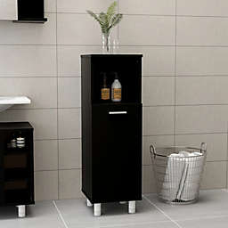 vidaXL Bathroom Cabinet Black 11.8
