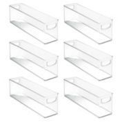 mDesign Plastic Kitchen Food Storage Bin with Handles, 6 Pack