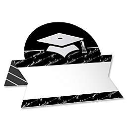 Big Dot of Happiness Graduation Cheers - Graduation Party Tent Buffet Card - Table Setting Name Place Cards - Set of 24