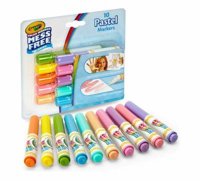 Crayola Color Wonder Mess Free Coloring 10 Count Pastel Mini Markers