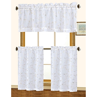 Kashi Home 3 Piece Kitchen Curtain Set. View a larger version of this product image.