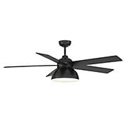 52" LED Ceiling Fan in Matte Black by Meridian Lighting M2014MBK