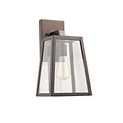 CHLOE Lighting LEODEGRANCE Transitional 1 Light Rubbed Bronze Outdoor Wall Sconce 14" Height
