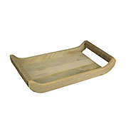 PD Home & Garden Hand Carved Wooden Serving Tray Decorative Rustic Home Decor Breakfast Serveware