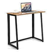 Slickblue 31 Inch Space-saving Folding Computer Desk for Home Office