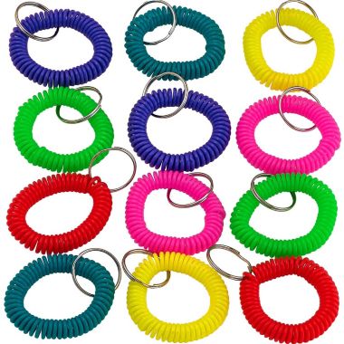 Kicko  Inch Spiral Keychain - 12-Pack Wristlet Key Holder - Keyring for  Bag and Belt | Bed Bath & Beyond