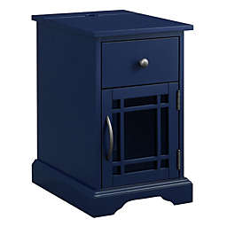 Elements Picket House Furnishings Kian Side Table in Blue