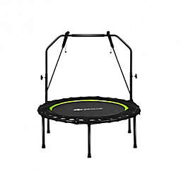 Costway-CA 40 Inch Foldable Fitness Rebounder with Resistance Bands Adjustable Home-Green