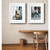 Cavepop 16x20 White Wood Picture Frame with Plexiglass - 11x14 with Mat