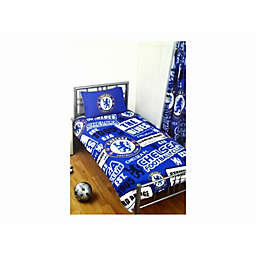Chelsea FC Official Soccer Patch Twin Duvet And Pillow Case Set