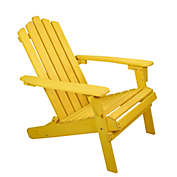 Northlight 36" Yellow Classic Folding Wooden Adirondack Chair