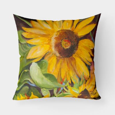 18x18 GTee Sunflower 66th Birthday Clothing Sunflower 66th Birthday 66 Years 792 Months of Being Awesome Throw Pillow Multicolor 