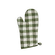 Kate Aurora 2 Pack Gingham Plaid Checkered Gingham Country Farmhouse Oven Mitts - 17 in. W x 17 in. L, Green