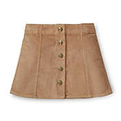 Hope & Henry Girls&#39; A-Line Snap Front Skirt (Medium Brown Corduroy, 3)