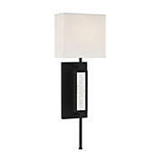 Savoy House 9-1750-1-89 Victor 1-Light Wall Sconce in Matte Black (8" W x 23"H)