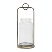 Melrose Home Decorative Candle Holder (Set of 2) 7.75" x 19.5"H Glass/Iron