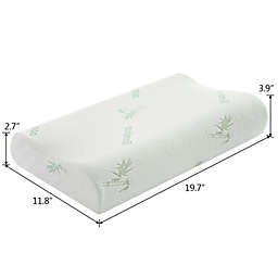 Kitcheniva Memory Foam Pillow Sleeping Contour Pillows, White Bamboo Fiber