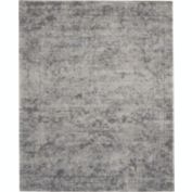 Kathy Ireland Grand Expressions Distressed Traditional Area Rug Grey/Ivory 7'10" x 9'10"